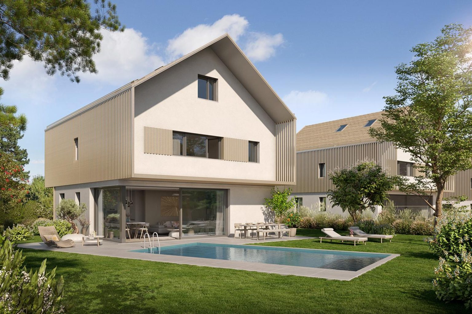 Promotion de cinq villas individuelles à Chavannes-de-Bogis