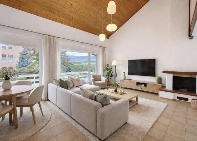 Duplex en attique de 5,5 pièces à Bursinel - photo 3